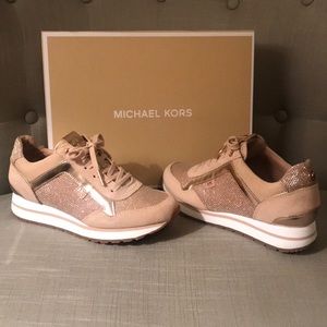 MICHAEL KORS ROSE GOLD SNEAKERS
